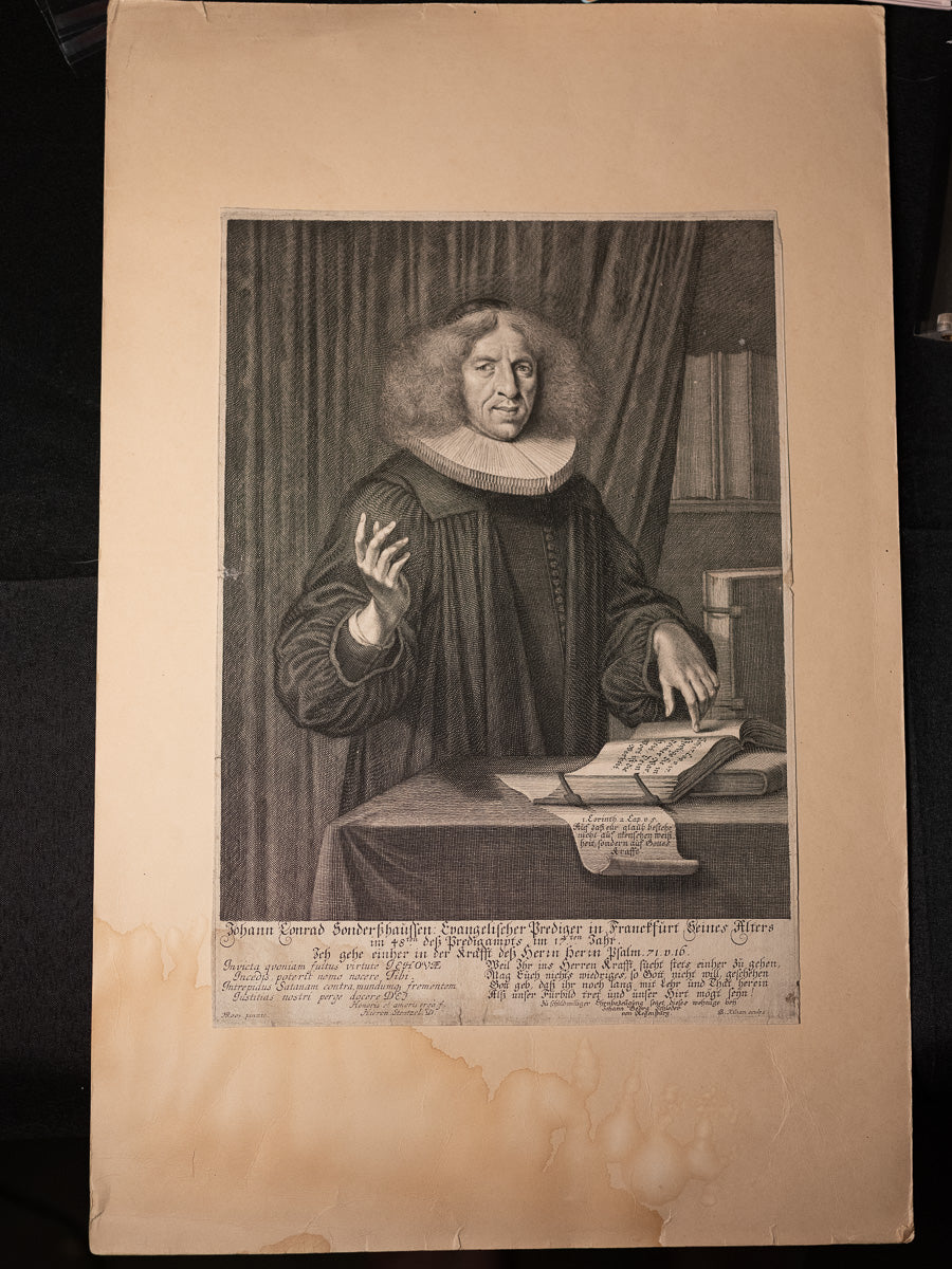 Portrait engraving of Johann Conrad Sondershausen